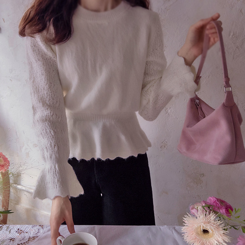 冬季波袖斯卡西点保暖柔软针织衫【尺码:F(55~66)】