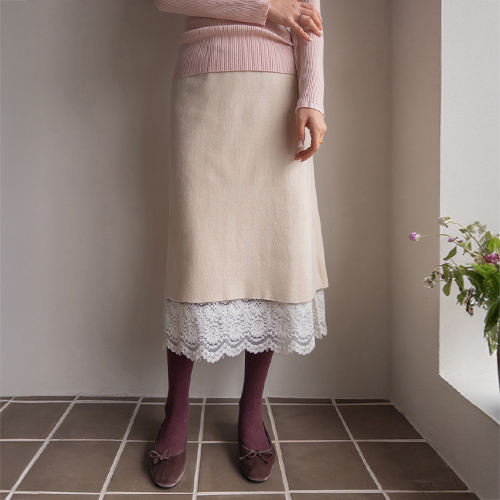 Shtilin 女性化风格双面真丝半身裙 [尺码：F (55-66)]