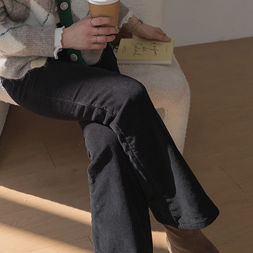 【海军蓝】【超强韧】【直筒版型】【LABEL】灯芯绒直筒裤,温暖舒适,只有我知道【尺码:S、M、L】