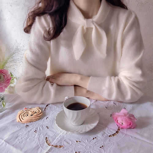 Gem Maribon 保暖柔软安哥拉羊毛针织毛衣 [尺码：F(55~66)]