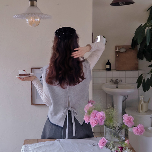 Ankrantz 麻花形白色丝带马铠 [尺寸：F(55~66)]