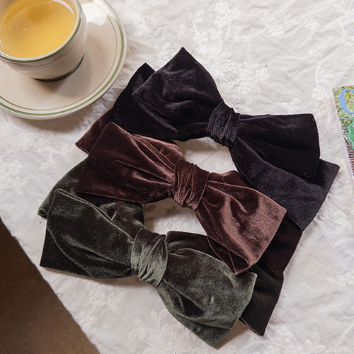 Aura Rose 大丝带丝绸发夹