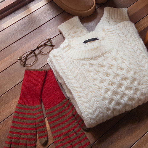 CLIA 麻花型 Fisher 羊毛衫 [尺码: F(55~66)]