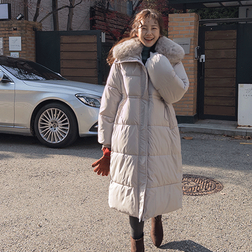 [LABEL] Mariel Rich Fur Grass Waist String Long Padding 恰 [size: F(55~66)]