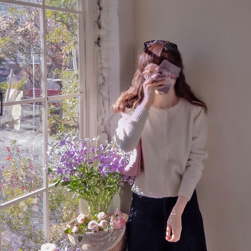 [LABEL] Juliende 可爱蕾丝波浪色组合温暖开衫 [size: F(55~66)]