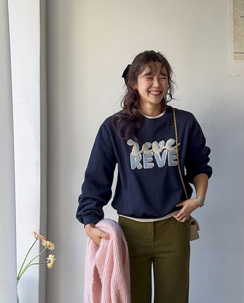 【厚实抓绒】【LABEL】Madel 日常 3D 字母运动【尺码：F (55-66)】