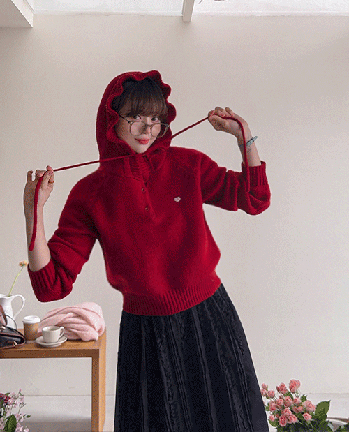 【羊毛40%】标签：Env 可爱红白连衣裙 [尺码：F(55~66)]