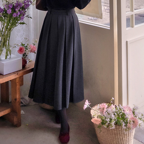 Colliber 可爱褶皱弹力腰带套装半身裙 [尺码：F(55~66)]