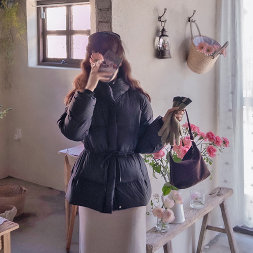 冬季可爱可调节肩带轻便舒适保暖加厚羽绒服 [尺码：F (55~66)]