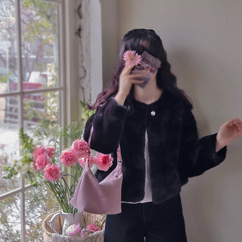 Roy Jinju 柔软灵活的貂毛可爱保暖外套 [尺码：女款(55~66)]