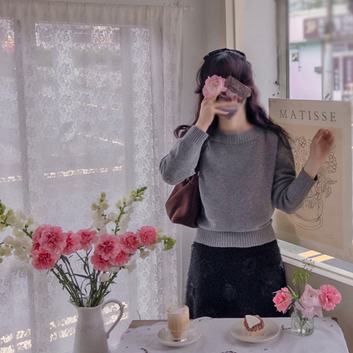 [LABEL] Jenny Baby 羊驼毛保暖羊毛船领刺绣 [尺码：F(55~66)]