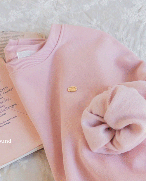 Adobe 加绒挂坠 Pintuck 运动衫 T 恤 [size: F (55~66)]