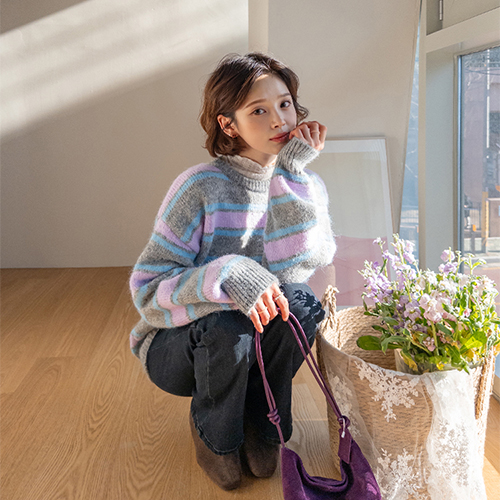 [LABEL] Q-Drin 棉花糖般柔软蓬松修身针织衫 [尺码：F(55~66)]