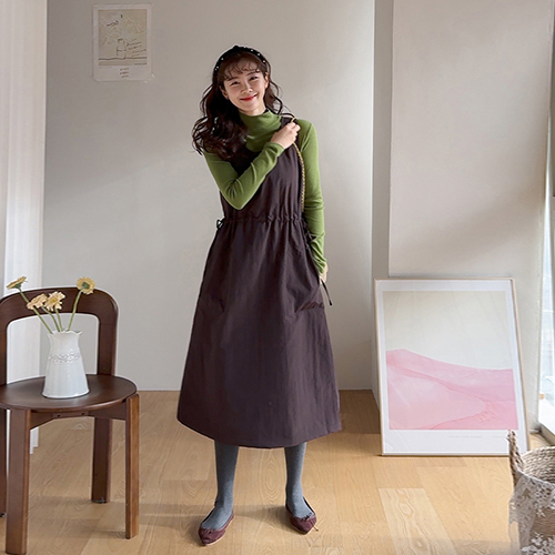 Marmelo 保暖绗缝衬里沙沙作响半身裙 [尺码：F(55~66)]