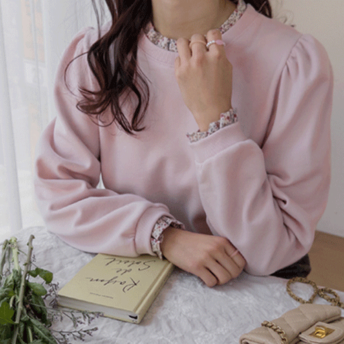 Xenia Tulip Pintuck Flower Lace 加绒运动衫 [size: F(55~66)]