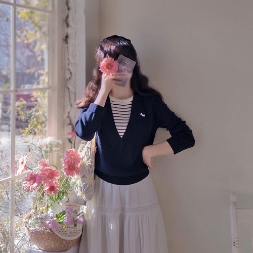 Claverd 分层弹力斜纹衬衫 [尺码：F(55~66)]