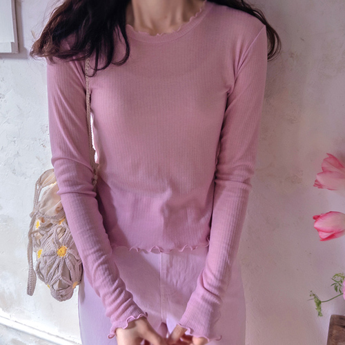 Jecard Bom Bom 天丝波浪舒适弹力T恤 [尺码：F(55~66) (长款/短款)]