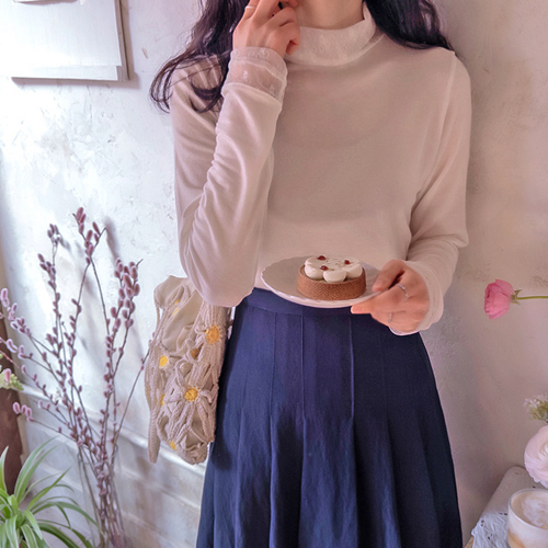 新款 Clavin 可爱透视蕾丝天丝半极性 [尺码：F(55~66)]