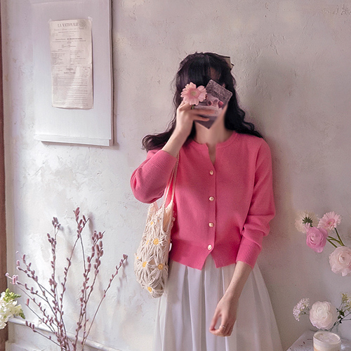 Planty 金扣软弹春季可爱开襟 [尺码：F(55~66)]