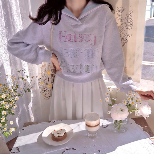 Bomhey刺绣字母学院风格地图城市[尺寸：F（55~66）]