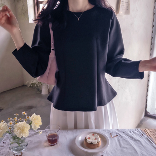 Crancia 春季剪裁弹力氨纶柔软T恤 [尺码：F(55~66)]