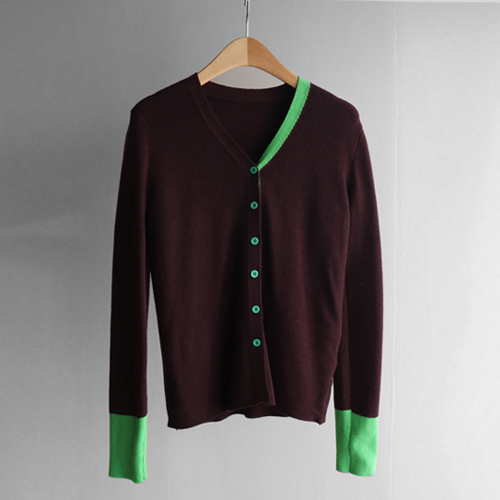 【样品特卖】无袖撞色开衫