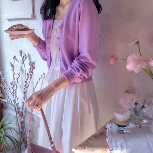 Robetta袖气球柔软板春色针织衫 [尺码: F(55~66)]