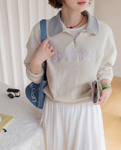 Portree Cara 拼色拉链运动衫T恤 [尺码: F(55~66)]