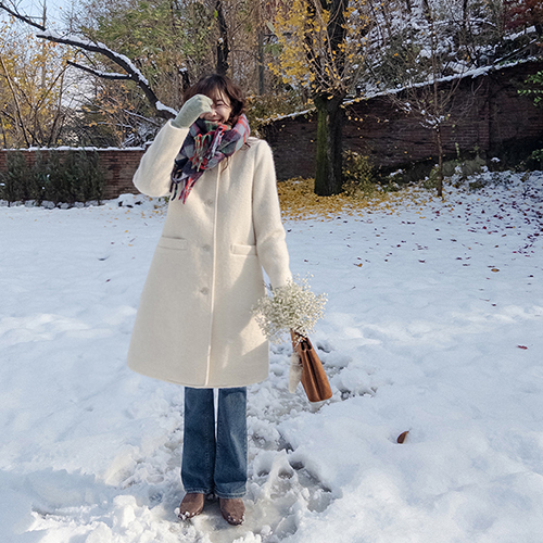 [3盎司绗缝] [70%羊毛] [袖口内衬破洞] [品牌] Wenz 蓬松保暖羊皮大衣<FONT color=#d8a4a4>[特价]</font>