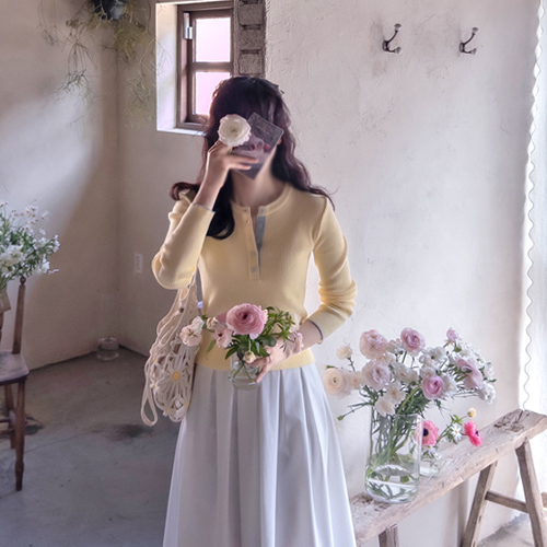 粘胶纤维纽扣弹力修身罗纹衬衫 [尺码：女款(55~66)]