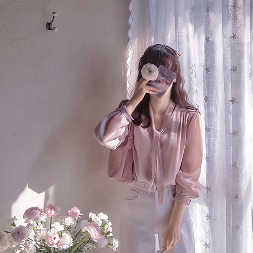 Modal Bomrodian 扎染露肩高端美女性衬衫 [尺码：F(55~66)]