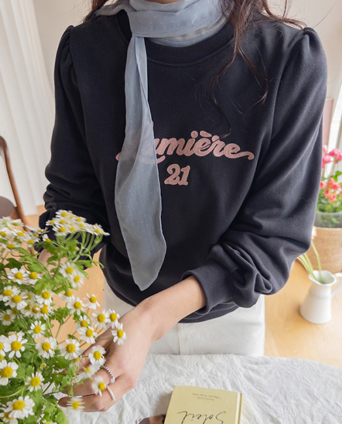 Lumid刻字刺绣运动衫T恤 [尺码: F(55~66)]