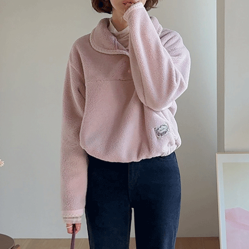 【特价优惠 4,000 韩元】 <FONT color=#5a3954>MADE LIN</font> Foden Racecara 抓绒外套【尺码：F (55-66)】