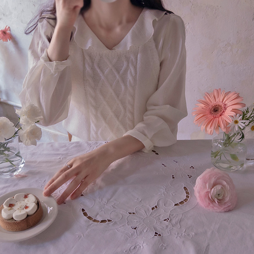 【新品特价,立减7000韩元】 <FONT color=#5a3954>MADE LIN</font> Charvel 春季天丝领奢华修身女式衬衫【尺码:F (55~66)】