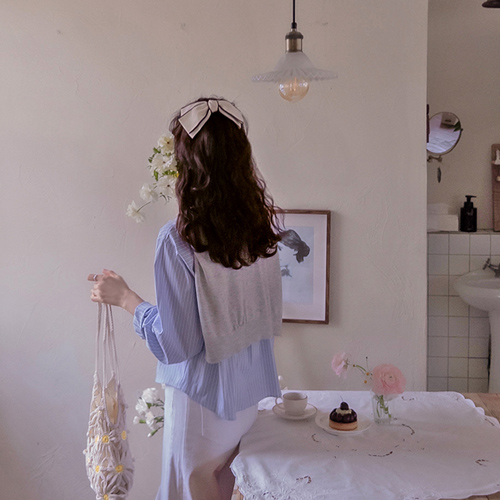 Brodme 春季 ST 旗袍针织披肩精致套装 [尺码：F(55~66)]