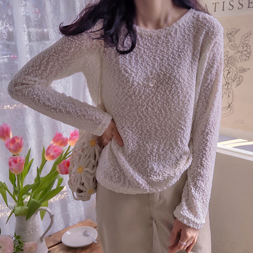 Schefeld 3D 春季圈圈柔软弹性T恤 [尺码：F (55~66)]