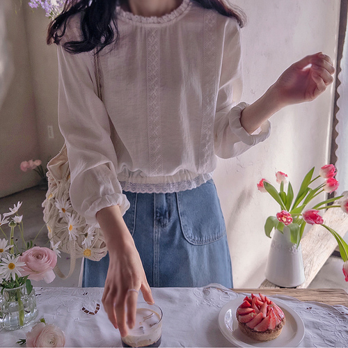 Skela Love 蕾丝 腰带可调节优雅女装 [尺码：F(55~66)]