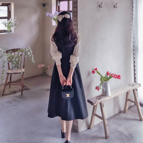 Benicara 分体式褶皱边修身长裙 [尺码：F(55~66)]