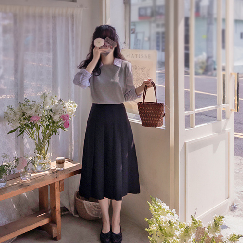 Dickard & Pleated Clean Fit 高品质半身裙 [尺码：S、M、L]