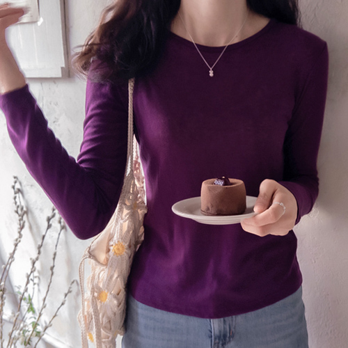 Shoeplant 柔软春日天丝舒适细腻修身T恤 [尺码：F(55~66)]