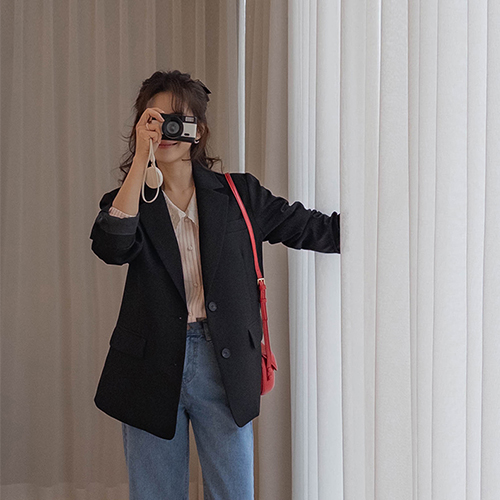 【舒适弹力面料】【反向魅力】弹力后开衩上衣，垂坠感极佳【尺码：女款(55~66)】