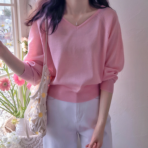 Elena V 形精致麻 14 针刺绣衬衫[尺码：F(55~66)]