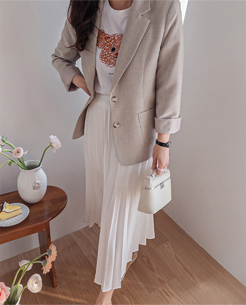 Hazely 露背开衩可爱优雅套装 [尺码：F(55~66)]