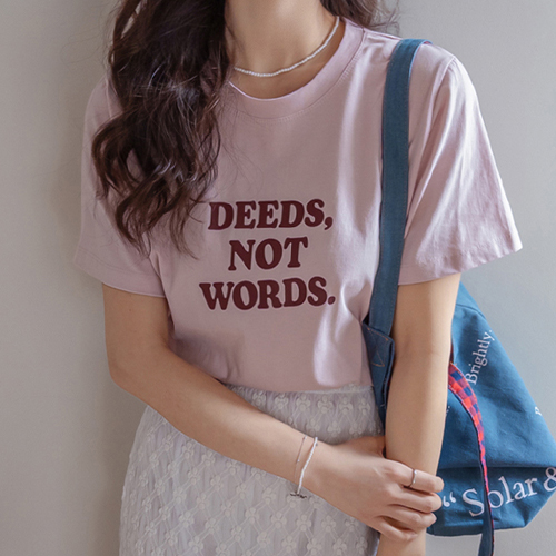 Lavin Daily 简约字母T恤 [尺码：F(55~66)]