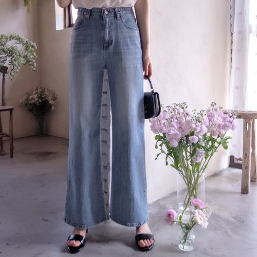 丹佛新款春夏弹性柔软环纱束腰裤 [尺码：S、M、L]