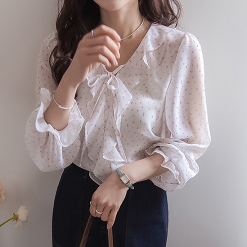 Pony Romantic ZanZan Flower Tucked-in Female Shirt [size:F(55~66.5)]