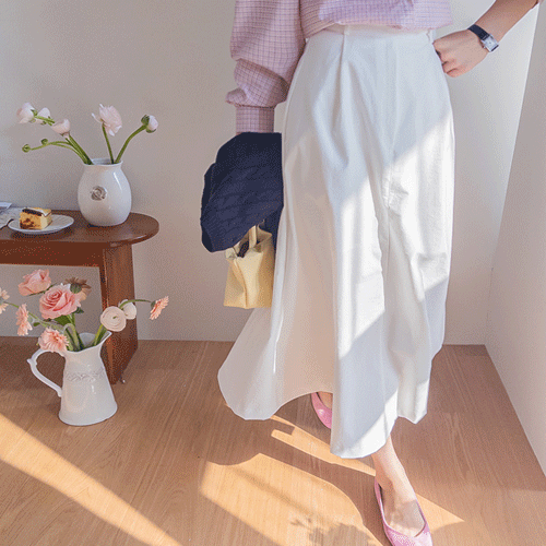 Baydel 腰部褶裥细节 A 字廓形半身裙 [尺码：S、M]