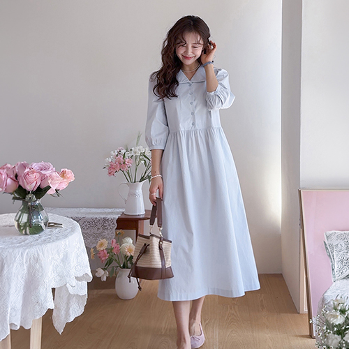 【新品特惠，立减10,000韩元】 <FONT color=#5a3954>MADE LIN</font> Lilang 蕾丝领露背吊带裙【尺码：F(55~66)】