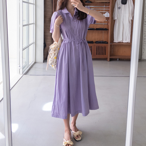 【试穿享85折优惠】 <FONT color=#5a3954>MADE LIN</font> Morne 褶裥半身裙【尺码：F(55~66)】