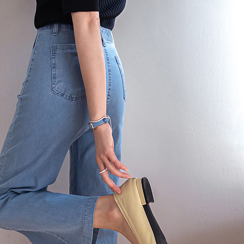 【整个夏天都可以穿】Heydon 轻薄透气七分半阔腿牛仔裤【尺码：S、M、L】